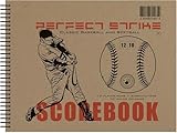 Perfect Strike Baseball Scorebook with Rules and Scoring Instructions. Heavy Duty. Youth or Adult Baseball and Softball. LS-12:10. (1 Book)