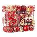 Produktbild SHareconn 135 Stück Weihnachtskugeln Set, Bruchsicher Christbaumkugeln mit Seil, Weihnachtsbaum Kugeln Deko in verschiedenen Größen und Ausführungen, Weihnachtsdeko Aussen Innen(Rot und Gold)