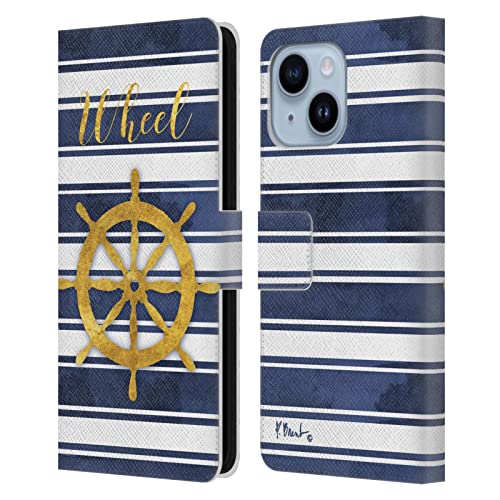 Protection iPhone 14 Plus Paul Brent portefeuille motif marin chic