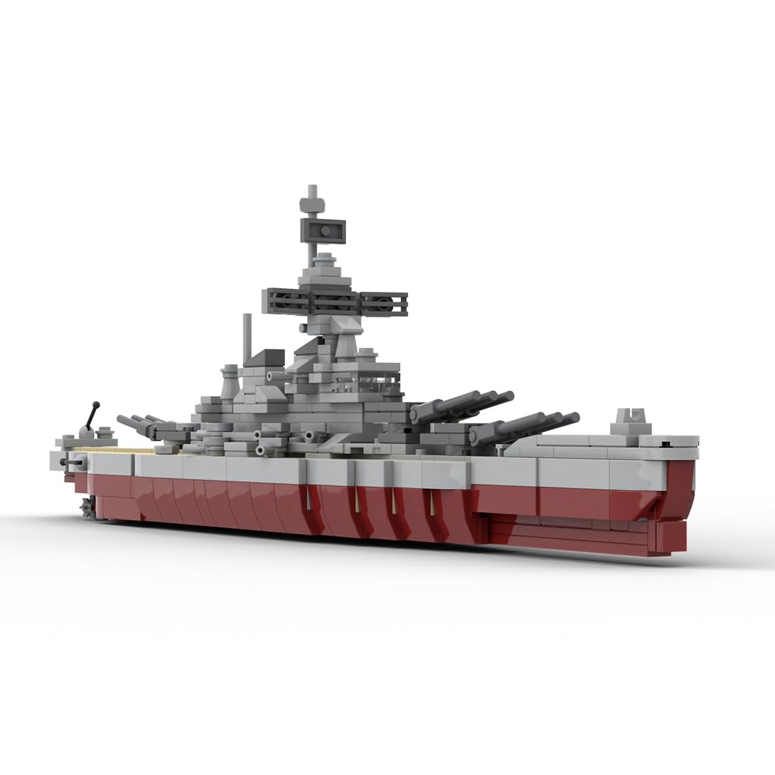 BuildCubes G-60429 zestaw do budowy statków wojskowych, MOC, wojskowy okręt pancerny, mini battleship, 479 części, technika okrętów wojennych, klocki zaciskowe, zabawka konstrukcyjna, prezent