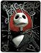 Northwest Nightmare Before Christmas 'Hey Jack - Gray Shades' Super Plush Throw, 46 by 60-Inch - 25th Anniversary Special