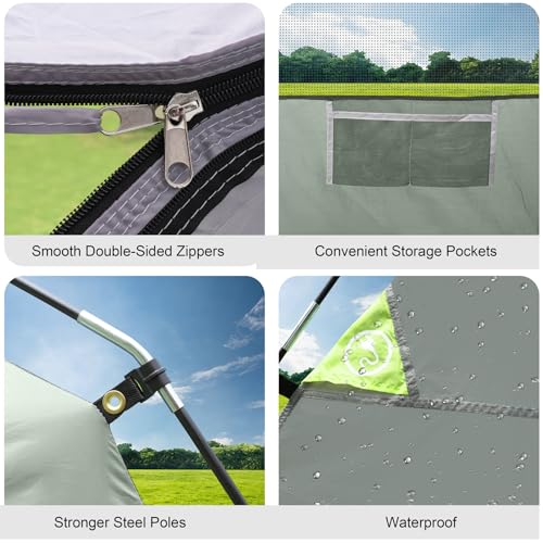 Image of CAMPROS CP Tents for Camping 2 /4 /6 Person, Waterproof Windproof Dome Tent