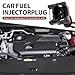 Arwrilt 4 PCS Automotive Fuel Injector Connector, Standard Specification Injector Socket, Watertight Housing + Copper Core Plug, Socket Wiring Harness Kit, Universal for Most Cars (Black)