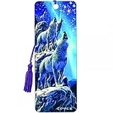 Artgame Northern Choir Howling Wolf Pack 3D Lenticular Bookmark