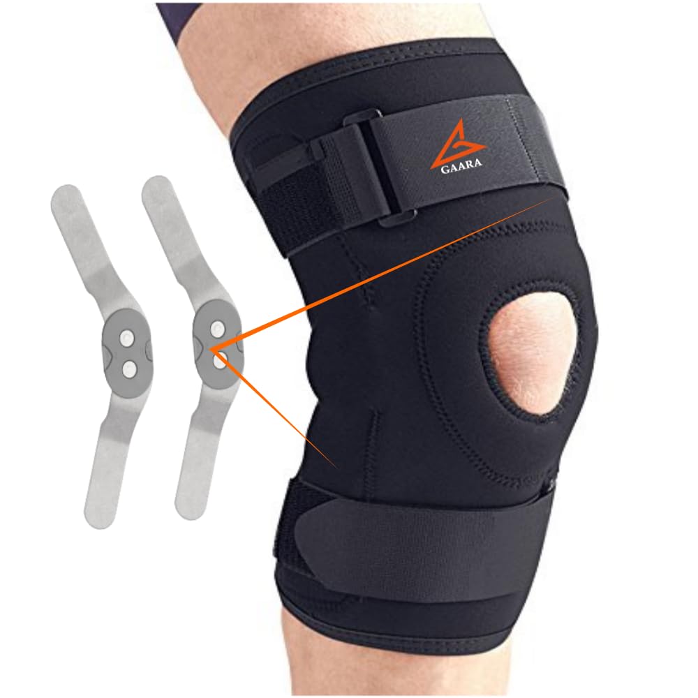 GAARA INDIA Adjustable Hinged Knee Brace with Extra Velcro for Firm Support, Knee Support for Men & Women for Knee Pain Relief, Torn Meniscus, ACL, MCL (Single, Free Size) (B0D498BSPL) Amazon Price History, Amazon Price Tracker