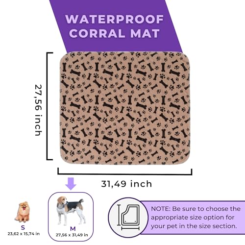 Image of MarV 2-Pack Washable Pee Pads for Dogs Non Slip Puppy Pads , Ultra-Absorbent Mats for Puppy Training, Multi-Use, Reusable Puppy Pads (Brown, M)