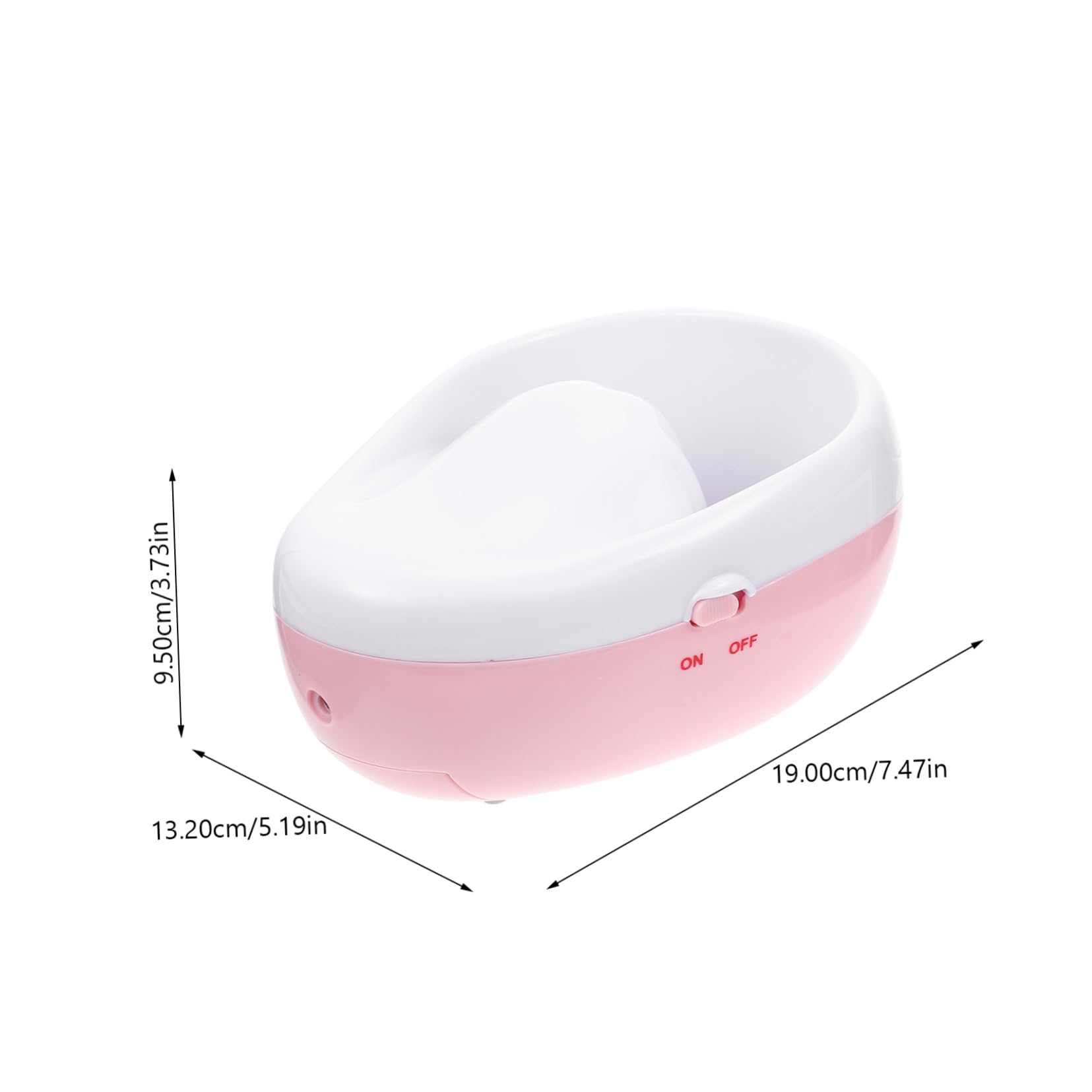 IWOWHERO Electric Nail Polish Removal Bowl Nail Soaking Spa Tool for Manicure and Pedicure Bubble Soaking Bowl for Nail Plug No Battery Included