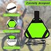 PEUTIER Reflective Triangle Sign, Bright Reflective Yield Symbol with Magic Adhesive Strap & Cord High Visibility Safety Triangle for Bike Backpack Different Scenes, Multiple Fixing Methods