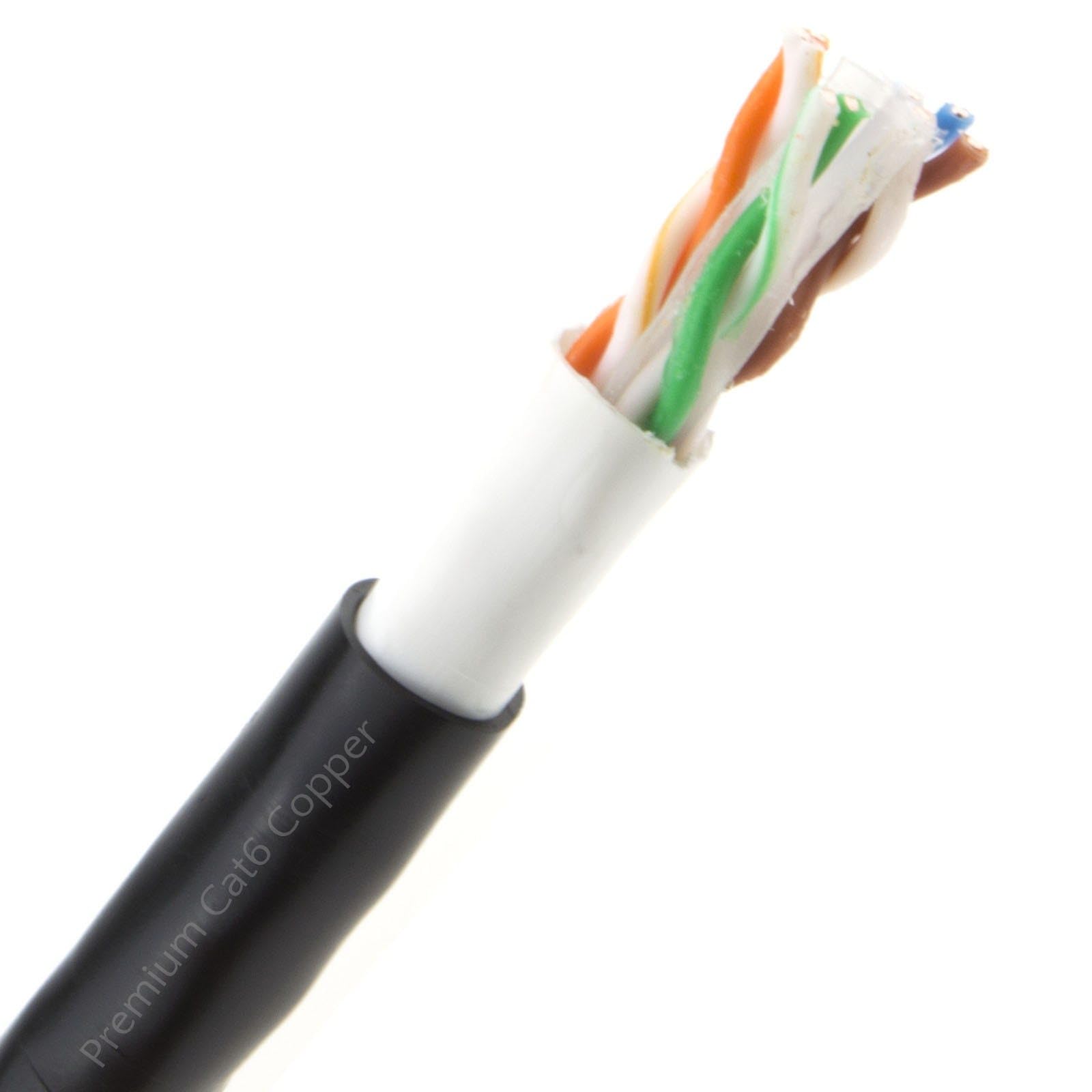 kenable Prime Extérieur CAT6 Extérieur Cuivre Ethernet Réseau câble bobine Avec Gel 100 m [100 mètre/100m]