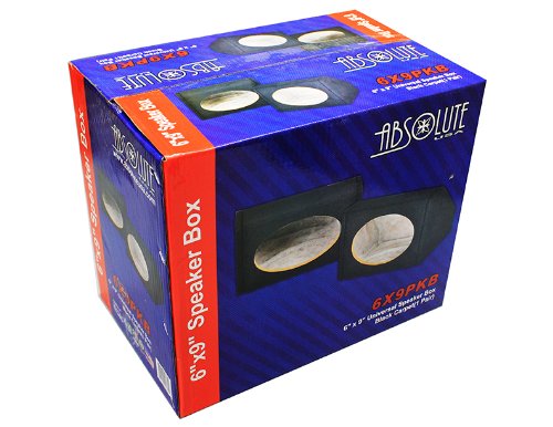 Absolute Usa 6X9Pkb 6 X 9 Inches Angled/Wedge Box Speakers, Set Of Two (Black) #TOP4