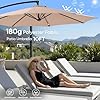 NEWBULIG 10FT Patio Umbrella, Offset Cantilever Outdoor Patio Table Umbrella, UV Protection, Fade Resistant Fabric, Easy Tilt Adjustment for Pool, Deck, Garden, Backyard #2