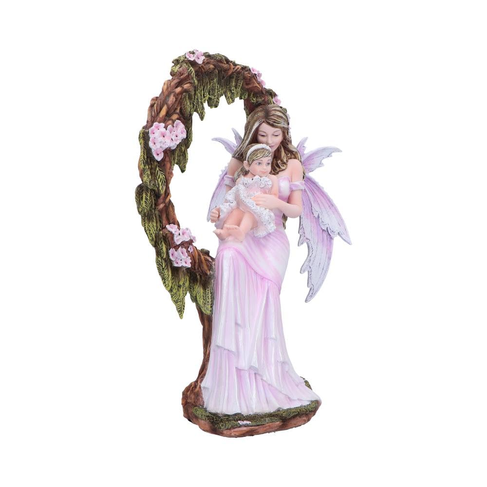 Nemesis Now Statua dell'affetto della mamma, dipinta a mano, scultura mamma e bambino, decorazione rosa per asilo e regalo per la festa della mamma