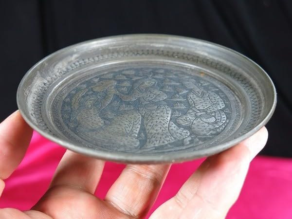 Amazon.co.jp: イラン銅皿①金工壁掛け中東アラブ地域毛彫り