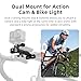XCSFDCA Bike Computer Mount for Insta360/DJI/GoPro,Bike Mount Cycling Stand Accessories Computer Base for Insta360/DJI/GoPro All Action Cameras (Integrated Handlebars)