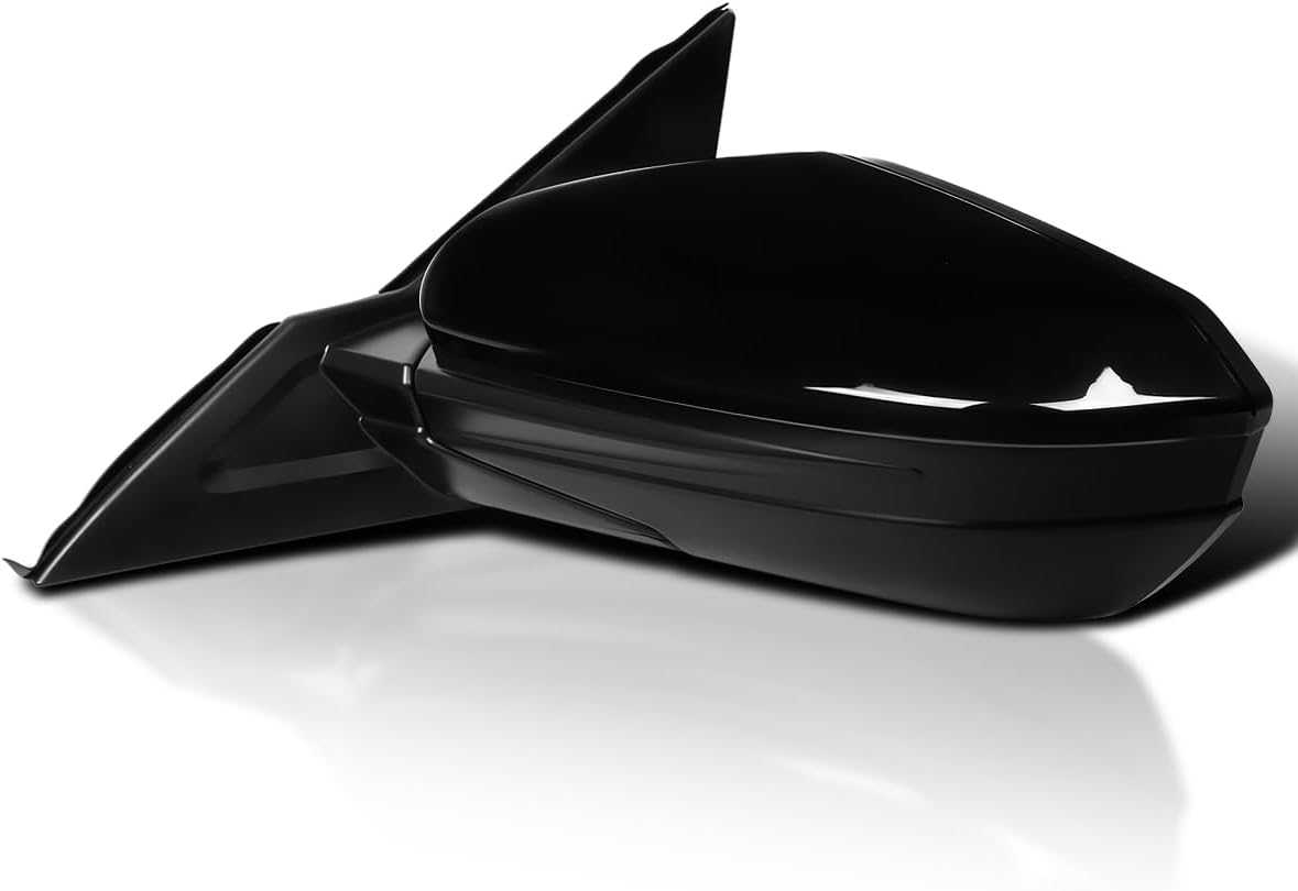 Spec-D Tuning Black 5-Pin Power Heated Fold Left Driver Side Mirror Compatible with 2016-2021 Honda Civic
