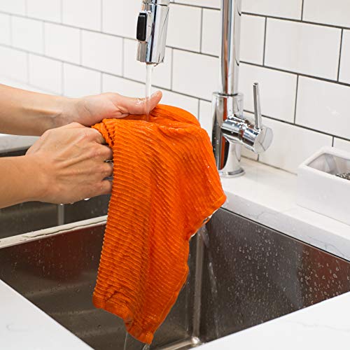 Now Designs Ripple Kitchen Dishcloth, Set Of 4, Kumquat Orange #TOP3