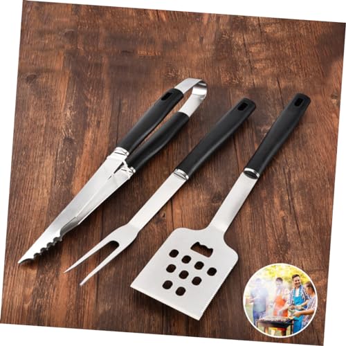 Set de 3 herramientas para parrilla de acero inoxidable miniatura 5