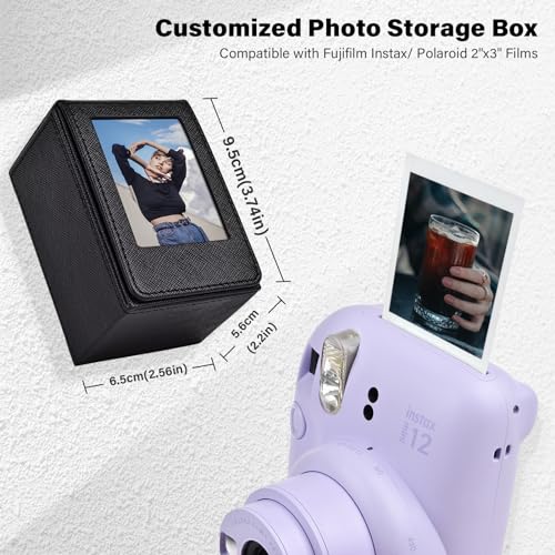 HIYQIN Photo Storage Box for Instax 2x3 Films/Photos, Photo Box/Photo Holder Compatible with Fuji Instax Mini Film - Image 3