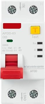 Overload Protection Miniature Circuit Breaker AC220V AFDD Arc Fault Protector Device RCBO RCCB MCB Circuit Breaker Interrupted Overload Earth Leakage Short Circuit Protection63A