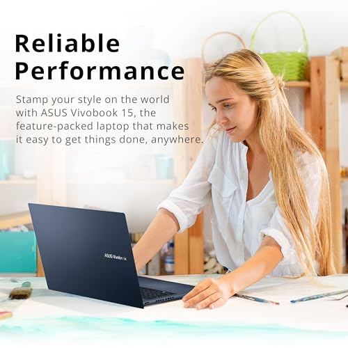 Image of ASUS VivoBook 15 15.6 inch FHD Laptop, Intel i5-1240P, 16GB RAM, 256GB PCIe SSD, Intel Iris Xe Graphics, Backlit Keyboard, Fingerprint Reader, Wi-Fi 6, Win 11, Blue, 32GB Hotface USB Card