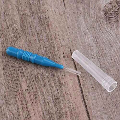 50Pcs Soft Interdental Brush Teeth Dental Picks Floss Brush Refill Flosser Toothpick Cleaners Cleaning Tool - Blue #TOP3