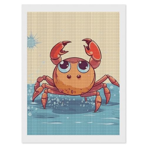 Peinture diamant crabe de dessin animé pour décorer le salon ou la chambre à coucher