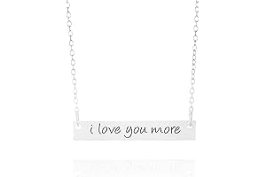 I Love You More Bar Necklace