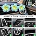 FALVFUN Car Flower Air Vent Clip, 4PCS Cute Tropical Daisy Flower Vehicle Air Conditioner Outlet Clamp, Charm Auto Interior Air Conditioning Decoration Accessories, Universal Fit (Blue)