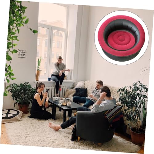 Sofá inflable resistente y cómodo de color rojo con estructura plegable de alta densidad 7