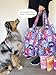 allydrew Large Foldable Tote Nylon Reusable Grocery Bags, Cute Dogs
