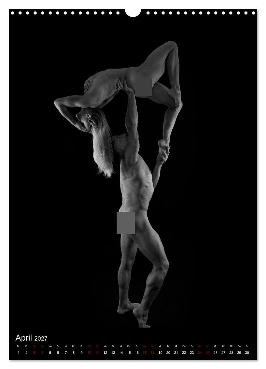 CALVENDO - NUDE DANCE (Wandkalender 2027 DIN A3 hoch), Monatskalender: Ästhetische und kunstvolle Aktfotos eines Tanzpaares.