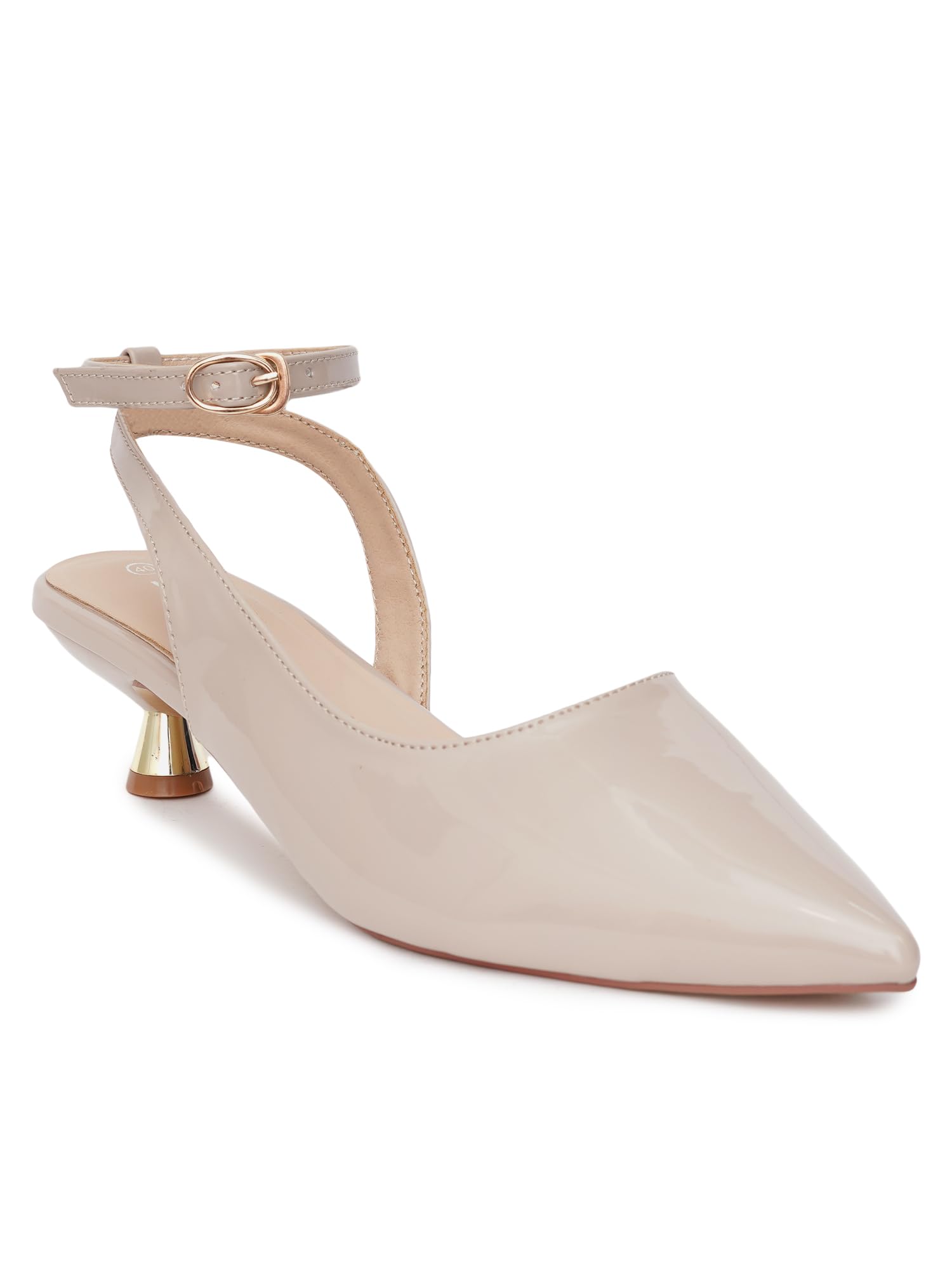 Women's BEIGE Color Kitten Heels Pumps (SF-4726-P-BEIGE-37)-image-20