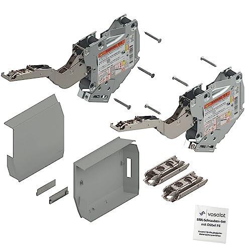 Blum Aventos HKS 960-2215 - Herraje de tapa con placa de montaje, color gris claro