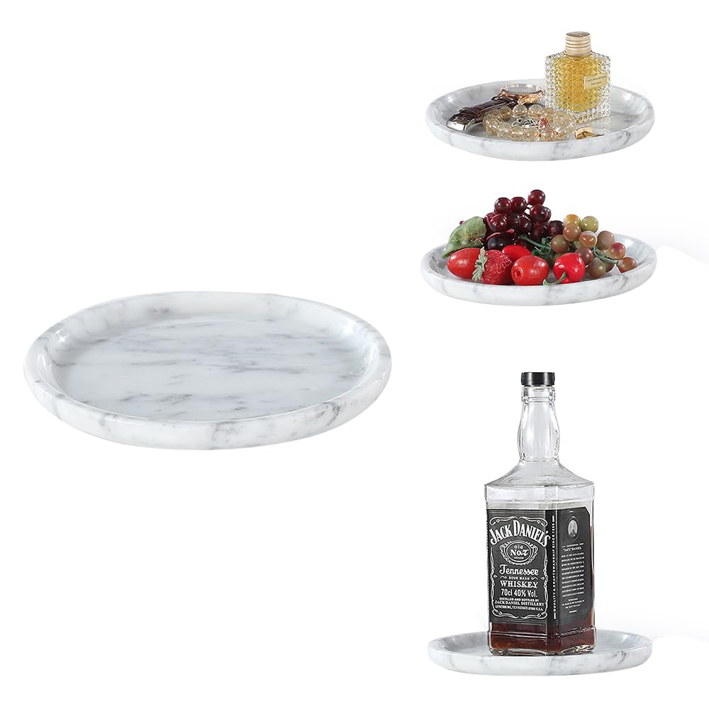 Rundes Marmor-Tablett 25 Cm – Vielseitiger Organizer & Serviertablett