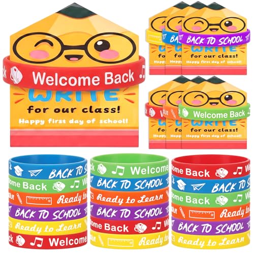 Lot de 30 bracelets en caoutchouc de couleur unie avec cartes Tenceur