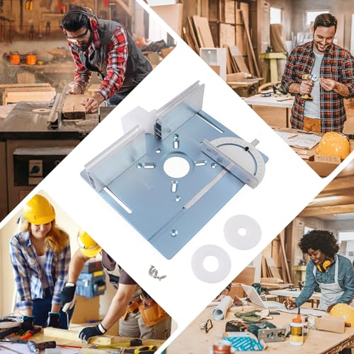 JCFANTS Aluminum Router Insert Plate with Pre-Drilled Holes for Trimming Machine, Router Base Plate Woodworking Router Flip Plate by JCFANTS - Image 6