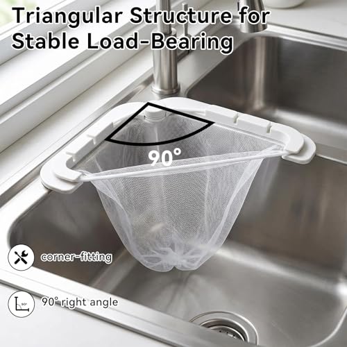 Colador triangular para fregadero con 100 bolsas filtro miniatura 2
