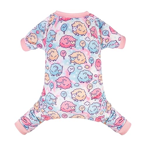 Image of CuteBone Soft & Stretchy Dog Pajamas - Cozy Pet Jammies Breathable Jumpsuit for Small Dogs - All-Season Comfy Outfit Easy-On Pullover Design - Keeps Pets Warm & Comfortable P278S