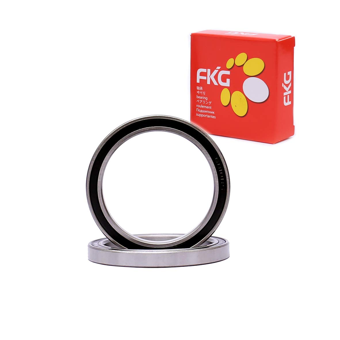 FKG 6810-2RS 50x65x7mm Deep Groove Ball Bearing Double Rubber Seal Bearings Pre-Lubricated 2 Pcs