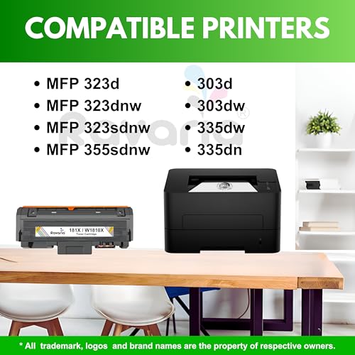 Image of 181X / W1810X Compatible Toner Cartridge for HP Laser Printer 303d, 303dw, 335dw, 335dn MFP 323d, MFP 323dnw, MFP 323sdnw, MFP 355sdnw (181X / W1810X Toner Pack of 1)