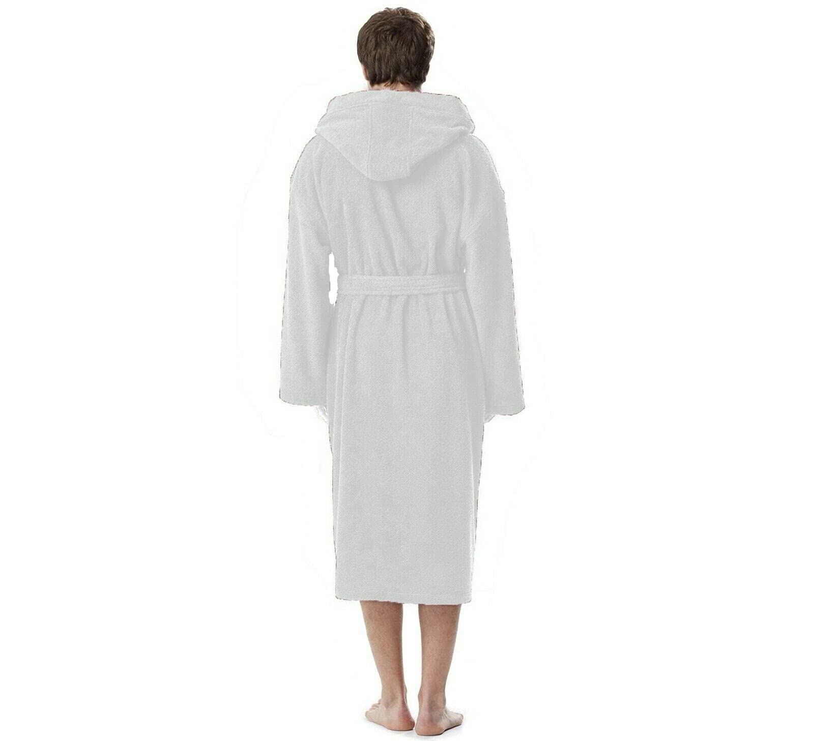 MiloscMen And Women 100% Cotton Terry Towelling Hooded Bath Robes Small to Large Bright Colours Highly Absorbent & Durable Gift Pack