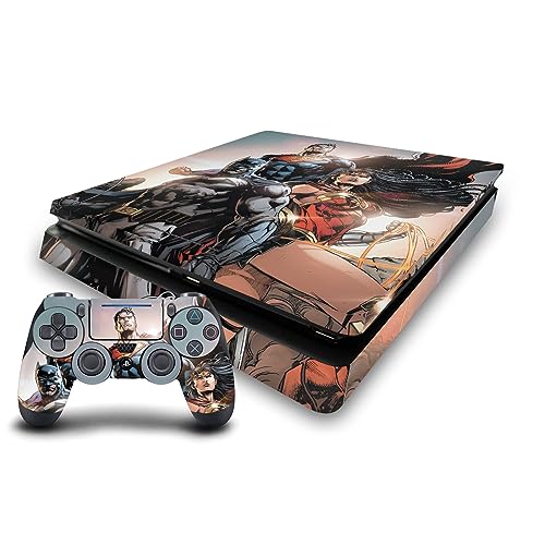 Skin vinyle PS4 Slim manette autocollant Justice League DC Comics