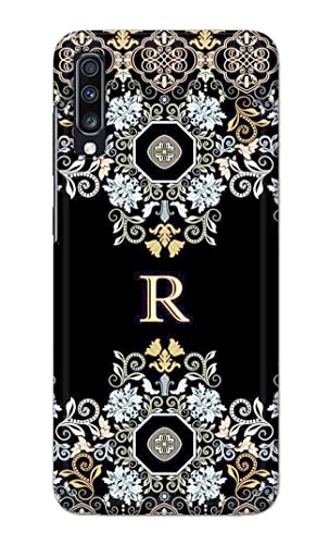Image of PRINTFIDAA Name II Initial II Letter Floral Pattern Alphabet R Printed Designer Hard Back Case Cover for Samsung Galaxy A70 / Samsung A70s, SM-A705FN / DS, SM-A705YN -(SS) MVN1007