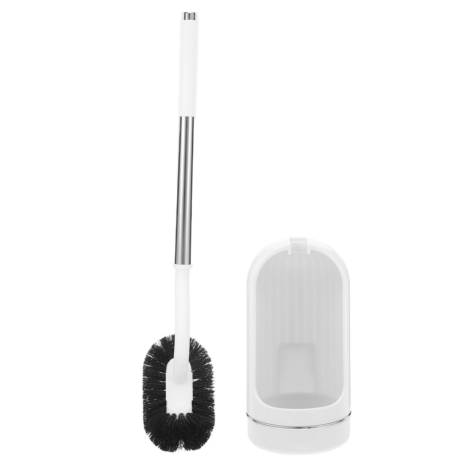 Brosse de toilette KICHOUSE élimine la saleté des coins de la cuvette avec support