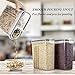 Wildone Cereal & Dry Food Storage Containers, Airtight Cereal Storage Containers Set of 8 [2.5L / 85.4oz] for Sugar, Flour, Snack, Baking Supplies, Leak-proof with Black Locking Lids
