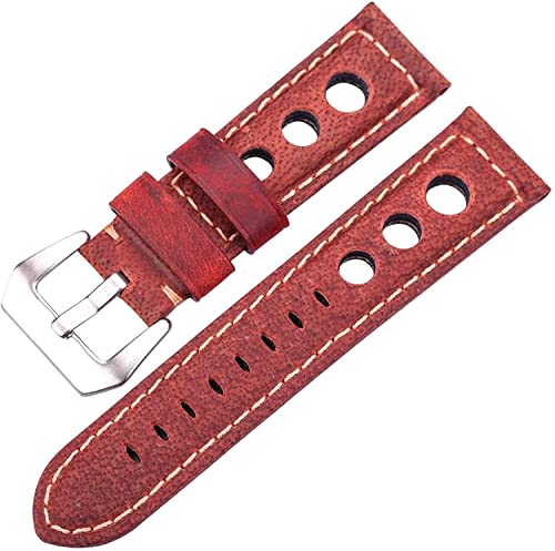 Bracelet de montre en cuir véritable pour remplacer un bracelet usé avec boucle acier anti-allergie