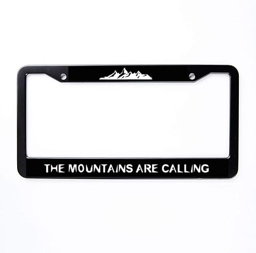The Mountains Are Calling License Plate Frame License Plate