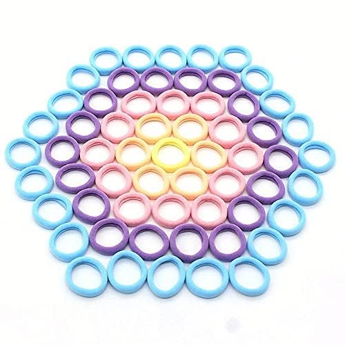 Elina Elastic Light Colors Hair Ponytail Holder Soft Non Slip Tight Stretchable Rubber Bands for School Girls/Women, Buns, Hair tie (Pack of 30)(Light Multicolor)