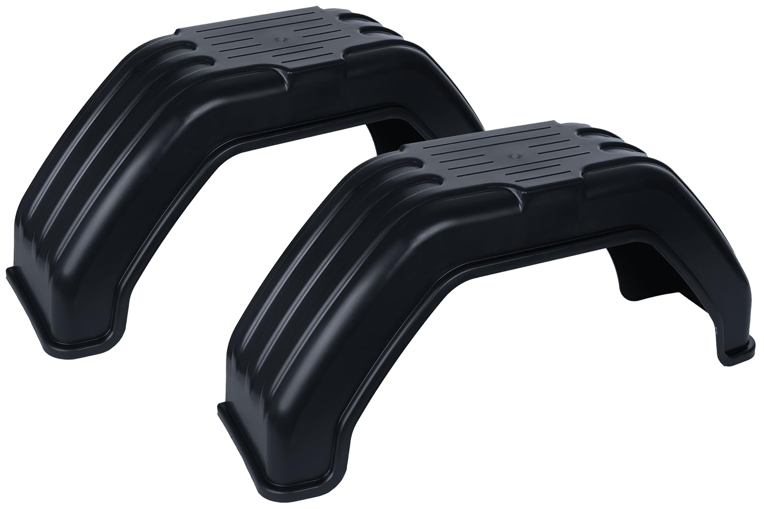 SIEROSŁAWSKI Kit de Deux Garde-Boue Simples 13 à 14 Pouces en Plastique PVC pour remorque 710 x 200 mm Passage de Roue Plat comme Protection Anti-Boue Robuste