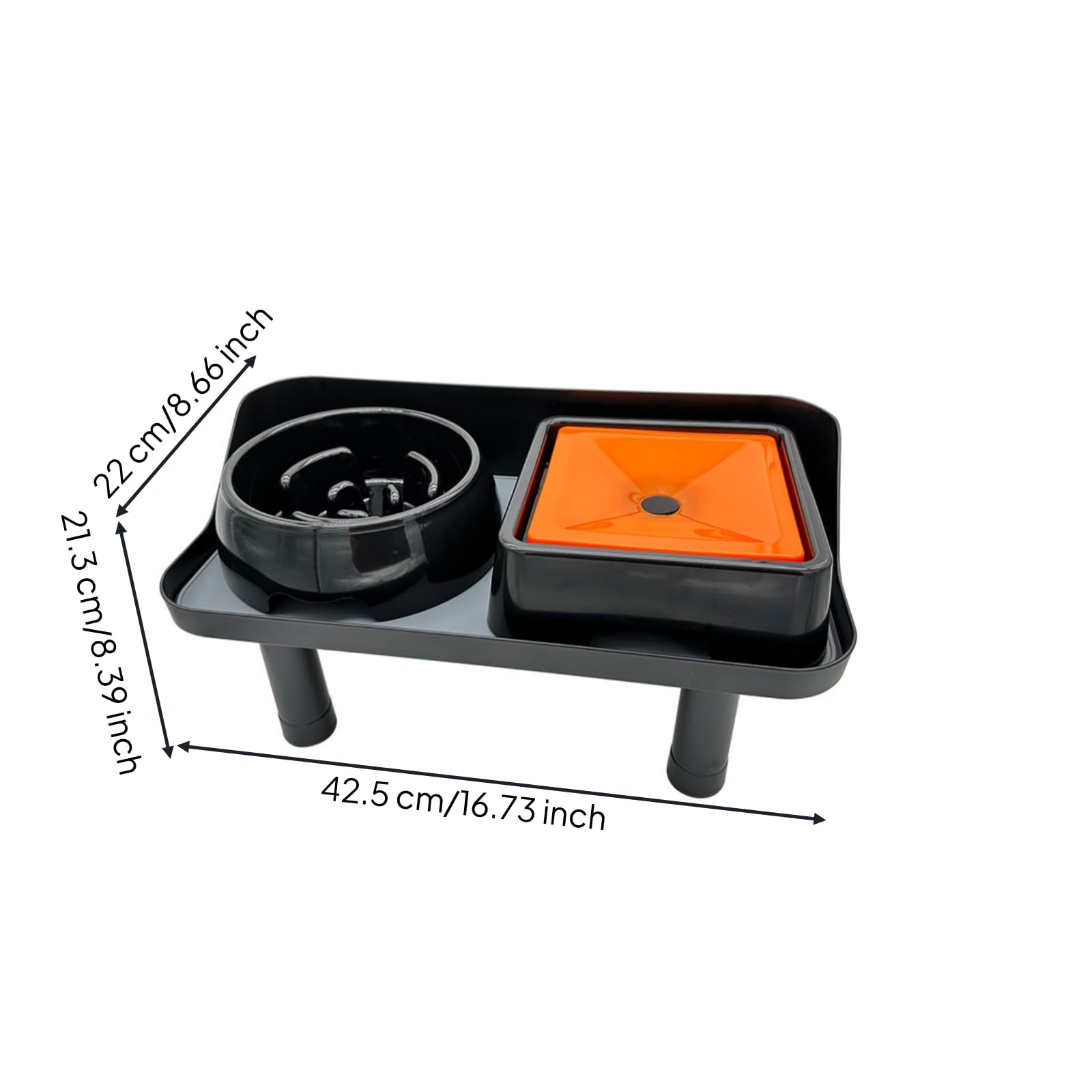 F Fityle Comedero Elevado para Perros Estación de Alimentación Tazón Soporte Ajustable Antideslizante Doble Bandeja Extraíble Material Silicona Adecuado para Cocina Comedor Sala, Style to 3